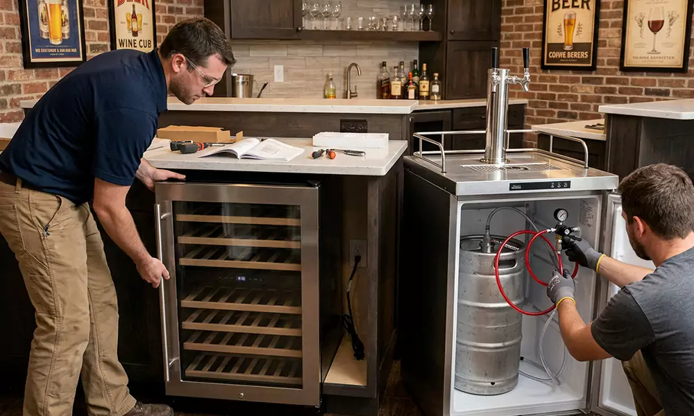 Wine Cooler and Kegerator Installation in Palmer, MA